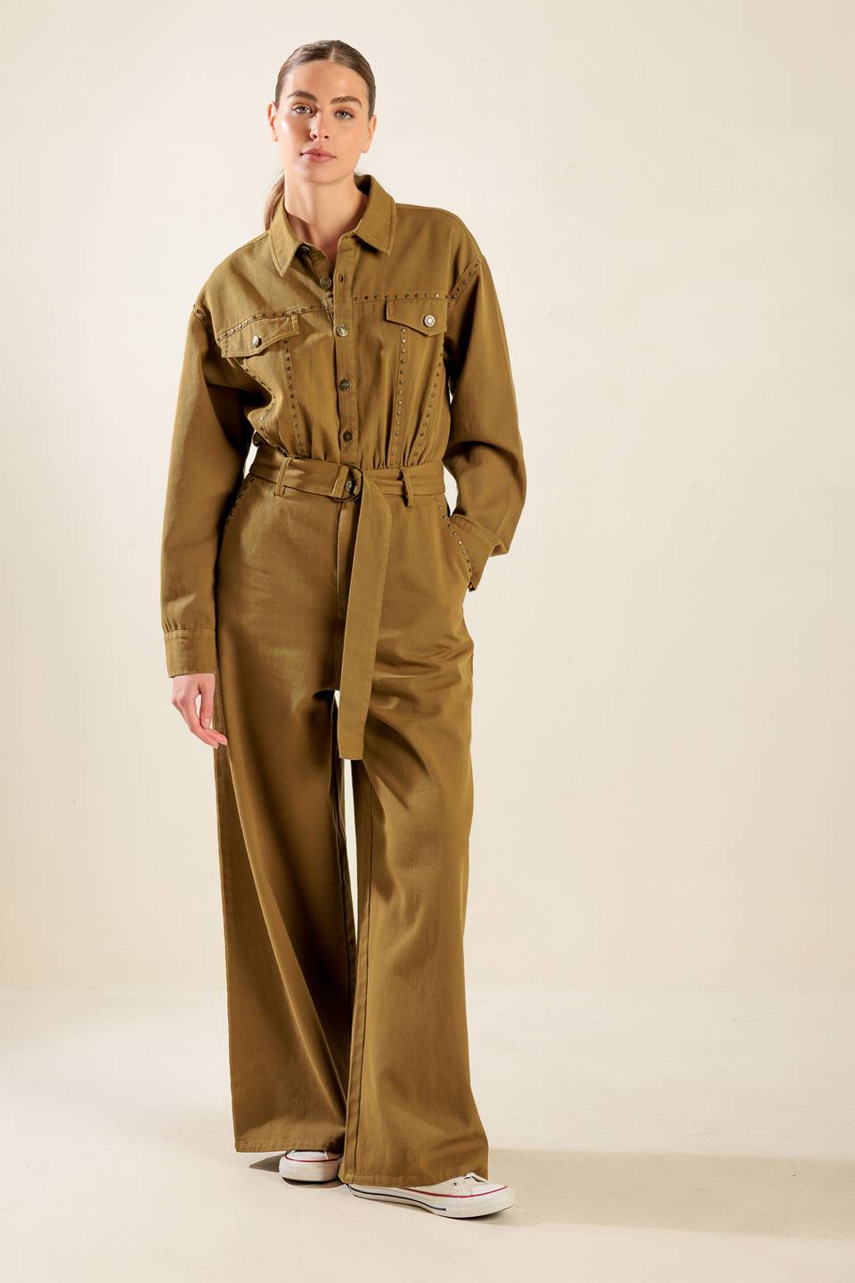 FLEETING WHISPERS TWILL JUMPSUIT Flying Tomato